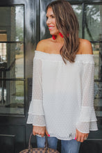 Load image into Gallery viewer, Sweet Caroline Dot Off the Shoulder Tunic Top