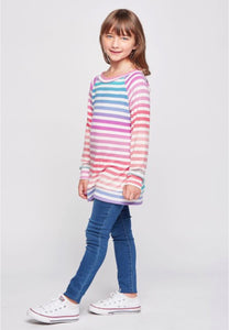 The Renee Rainbow Stripe Tunic