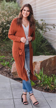 Load image into Gallery viewer, Spiced Up Long Pocket Cardigan