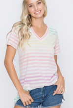 Load image into Gallery viewer, The Spring Striped Pastel Tee