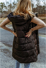 Load image into Gallery viewer, The Hattie Hooded Long Quilted Vest Coat