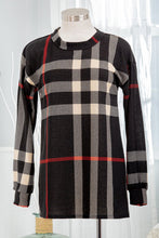 Load image into Gallery viewer, Inspired Plaid Light Knit Sweater