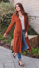Load image into Gallery viewer, Spiced Up Long Pocket Cardigan
