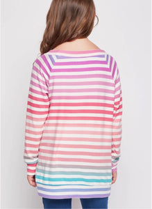 The Renee Rainbow Stripe Tunic