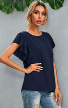 Load image into Gallery viewer, The Blair Bow Back Ruffle Sleeve Top