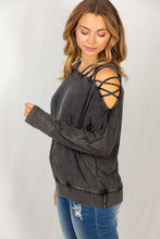 Load image into Gallery viewer, The “Callie Cold Shoulder” Long Sleeve Top