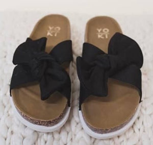 Black Bow Sandals