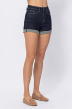 Load image into Gallery viewer, Judy Blue Stone Wash Open Seam Cuff Shorts (High Rise)