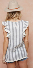 Load image into Gallery viewer, The Cabana Striped &amp; Fray Tank