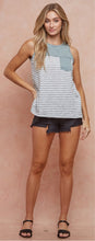 Load image into Gallery viewer, The Lindsey Striped Pocket Tank Top