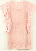 Load image into Gallery viewer, The Mermaid Mesh Ruffle Sleeve Top