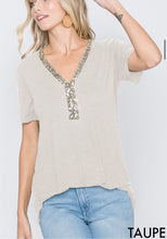 Load image into Gallery viewer, The Savannah Sparkle V-Neck Top
