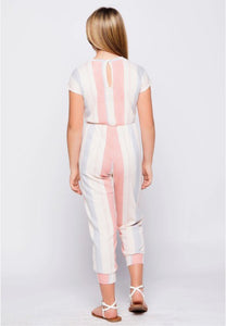 The Colleen Cotton Candy Striped Romper