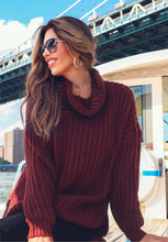 Load image into Gallery viewer, Cabin Fever Cowl Neck Sweater