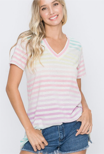 The Spring Striped Pastel Tee